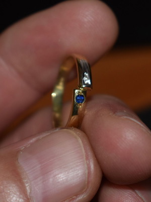 Gold (8K) ring used, golden