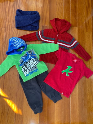Clothing pack used for boy 2-2.5 years, 8 pieces