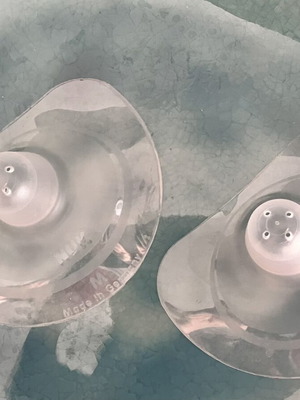 Medela and Nuk Breastfeeding Nipples used, 2 pairs medium size