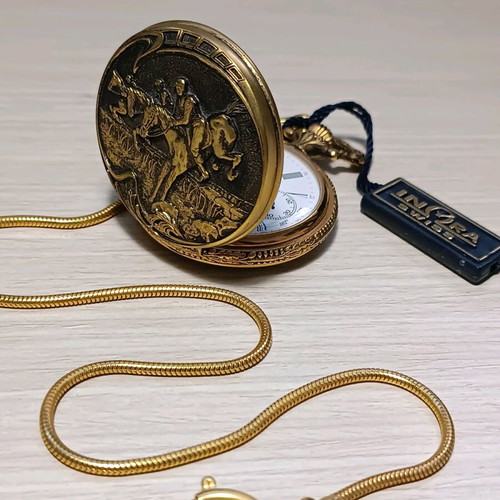 Vintage Inora pocket watch wind-up like new with chain