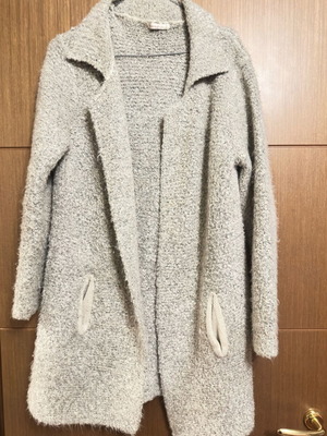 Long gray cardigan like new, size XL
