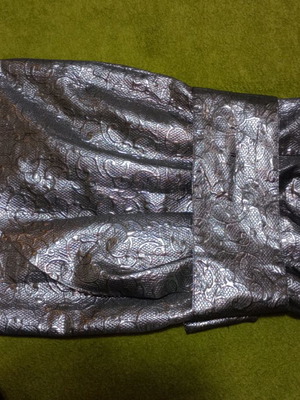 Mini dress silver with belt, large