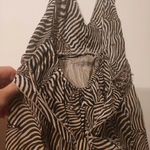 Tiger print dress used, backless, size M