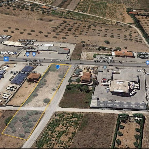 Land 2,330 m² corner plot, buildable in Porto Rafti