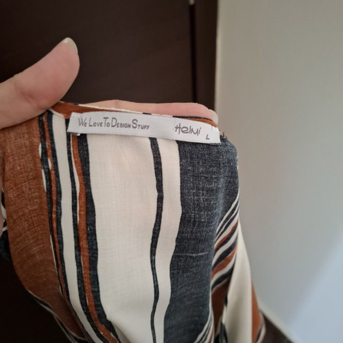 Helmi wrap dress like new, size L, viscose, striped