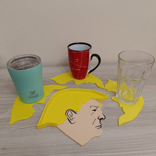 Donald Trump coasters new, collectible, plastic