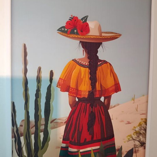 Painting of a Woman A4 Poster