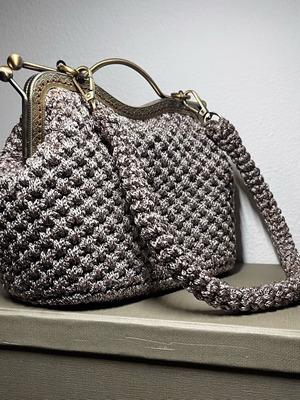 Beige handmade women's bag new