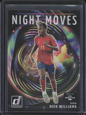 2025-26 Panini Donruss Road to FIFA World Cup Night Moves Nico Williams card