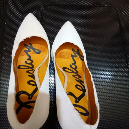 Replay white denim pumps like new, size 38