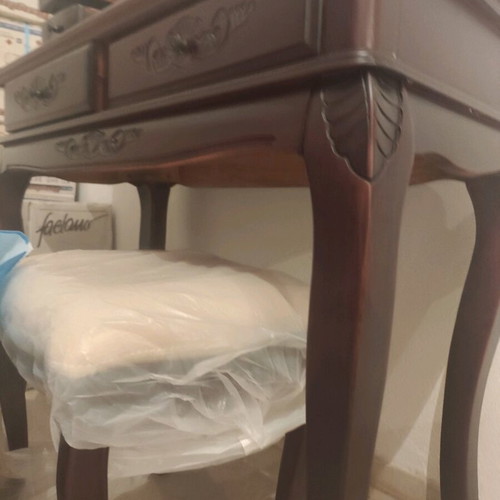 Dressing Table with Stool new, African walnut wood