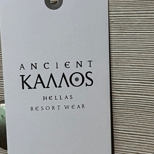 Ancient Kallos summer top new, black with green, small size
