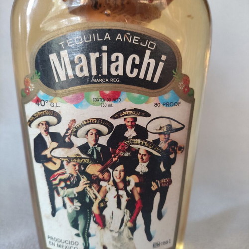Mariachi Tequila Anejo Vintage Mexican Bottle 750ml Seagram’s de Mexico