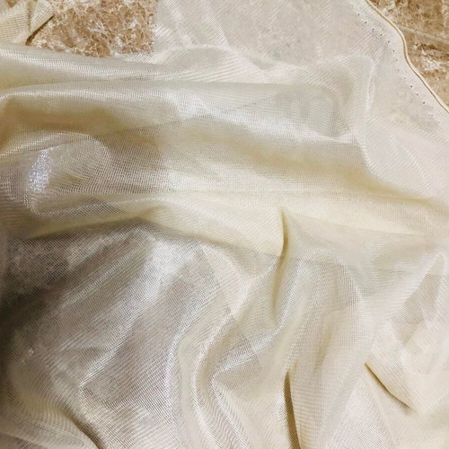 Light elastic lining fabric used, beige light color