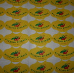 Vissino Vitamis Serres Typographic Label Sheet used 47x70cm