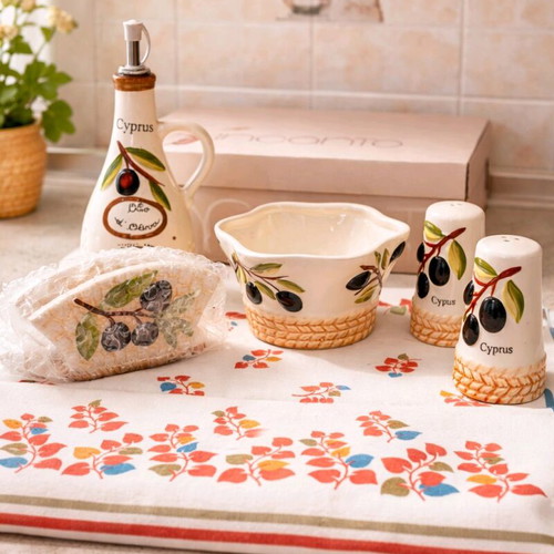 Cyprus dinner set sealed, new