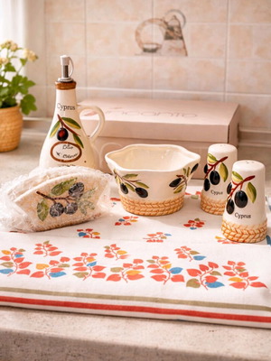 Cyprus dinner set sealed, new