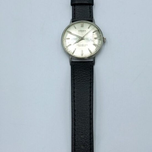 Citizen vintage wristwatch used, manual winding, black and silver