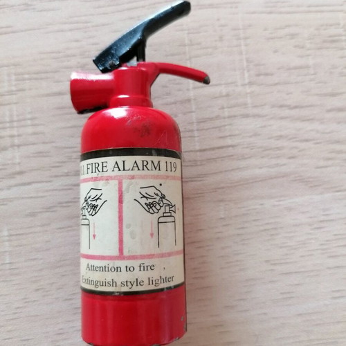 Mini Lighter ''Fire Extinguisher'' 911 Fire Alarm 119 used red