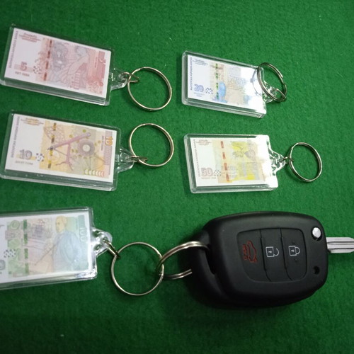 Keychain with Bulgarian banknotes new 5, 10, 20, 50, 100 leva