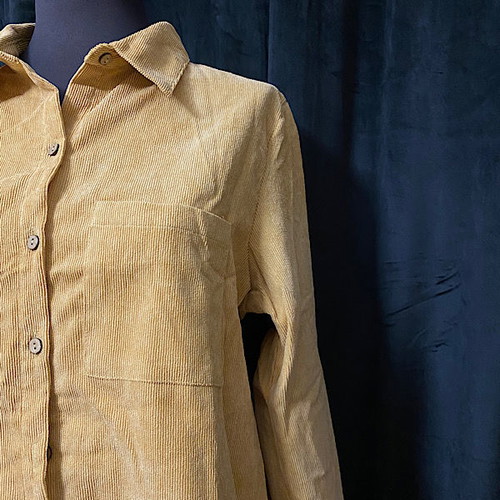 Women's long corduroy shirt new, beige