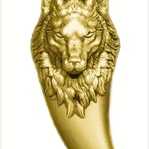Fashionable wolf necklace new, gold plated