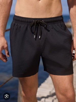 Men's black swim shorts size M new with SHARK logo
