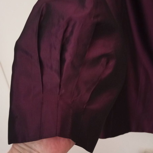 Satin bolero jacket new, dark purple