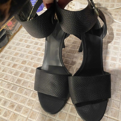 Alexander Wang black leather sandals used size 39.5