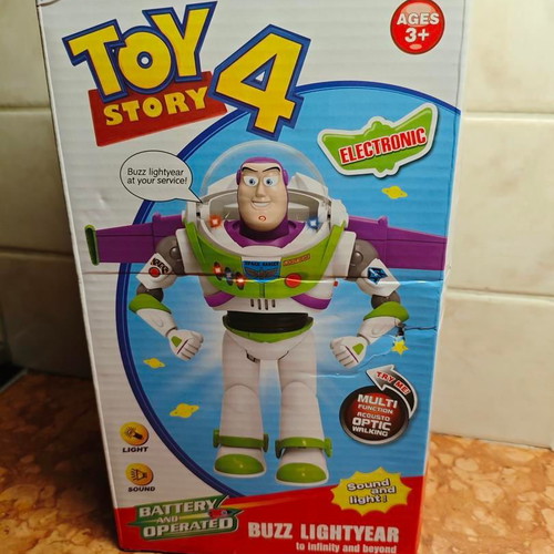 Buzz Lightyear Electronic Walking Figure Toy Story 4 like new