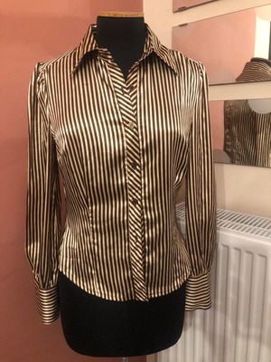 Striped satin shirt like new, size S