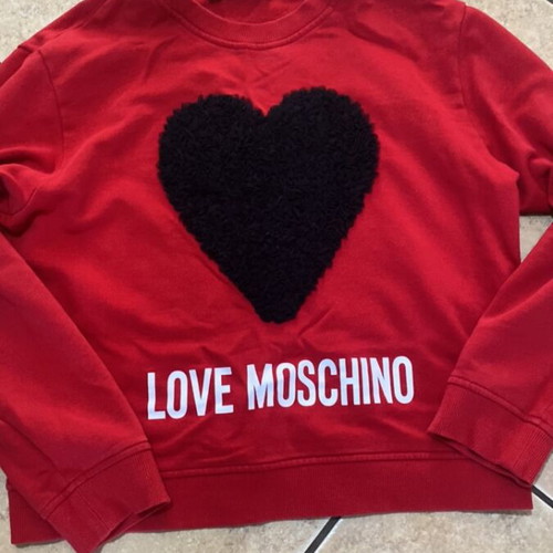 Love Moschino red sweatshirt, size L