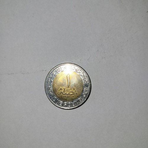 Egyptian one pound coin 2008 used