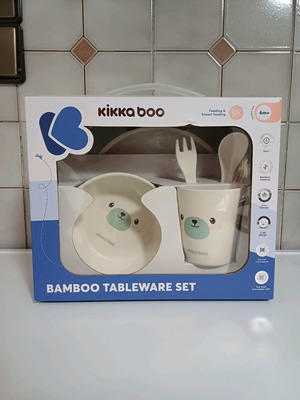 Kikka Boo Σετ Φαγητού Bear από Bamboo Πράσινο καινούργιο