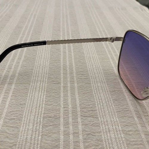 Maxair MA 20119 women's sunglasses new, silver with blue lenses