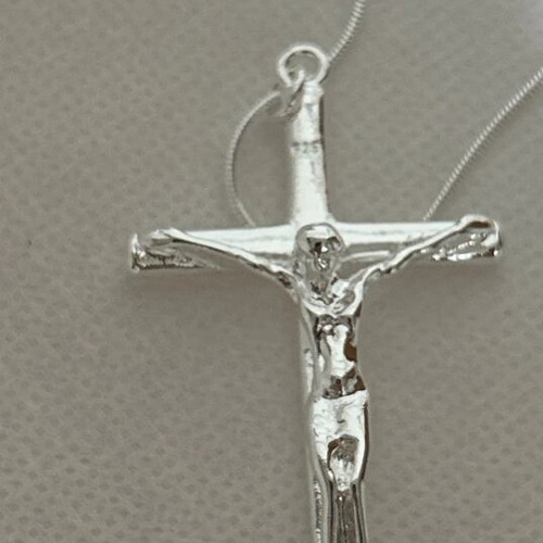 Silver plated necklace 925 marked, unisex, 50 cm, new
