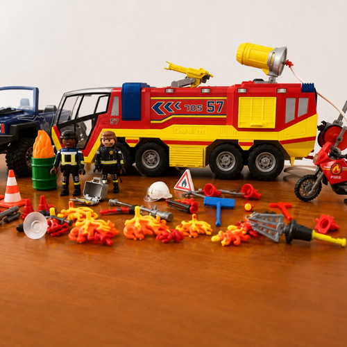 Playmobil Fire Brigade Large Set with 3 Vehicles & Accessories