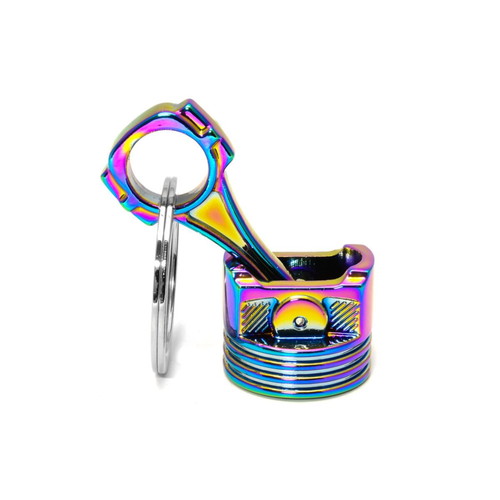 Car piston keychain, iridescent chameleon color