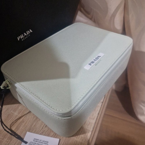 Prada Beauty Vanity Case mint green new