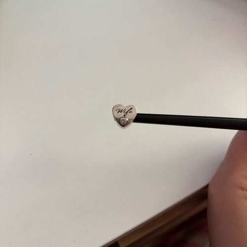 Pandora charm like new, heart pink and silver
