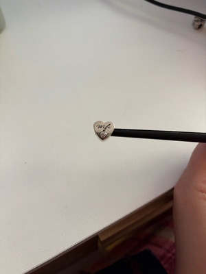 Στοιχειό Πανδώρα σαν καινούργιο, καρδιά ροζ και ασημί