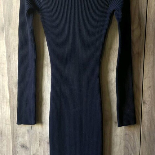 H&M ribbed dress black like new, size M