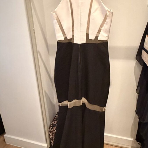 Maestri evening mermaid dress like new, size S/M, black and white