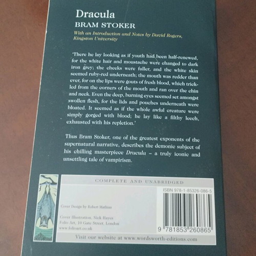 Dracula by Bram Stoker used, English edition