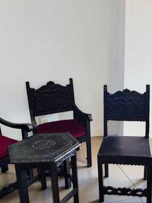 Authentic Skyrian Antique Living Room Set used, handcrafted wood