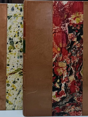 Leather-bound volumes Monuments of Greek History 7 & 8 used