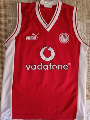 Olympiacos Basketball Jersey 2005-2006 Puma Medium Like New