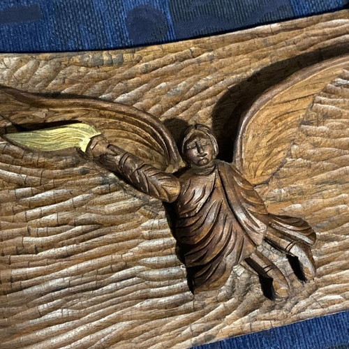 Wooden angel like new, authentic folk Christian art