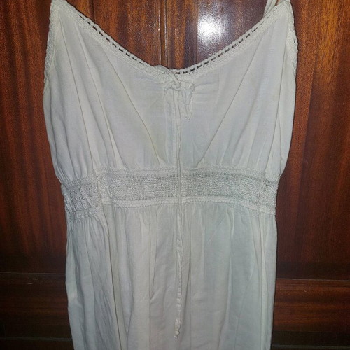 White tirante blouse like new, size L