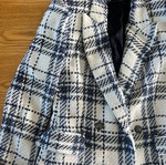 Zara Tweed Checked Blazer jacket, size L